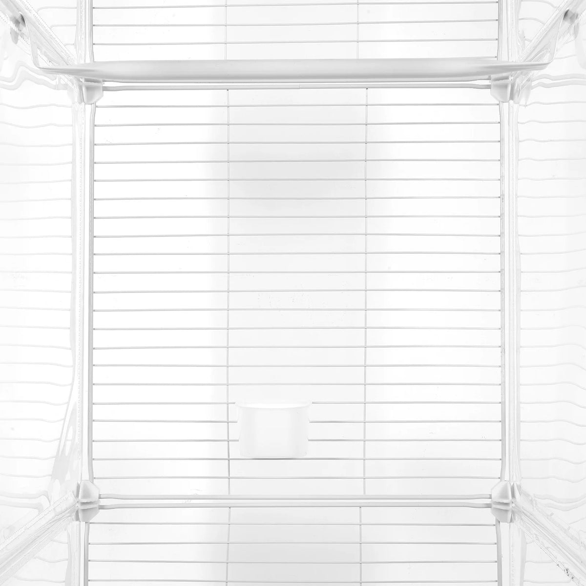 Multilevel Parrot Bird Cage With Rolling Stand And Removable Tray