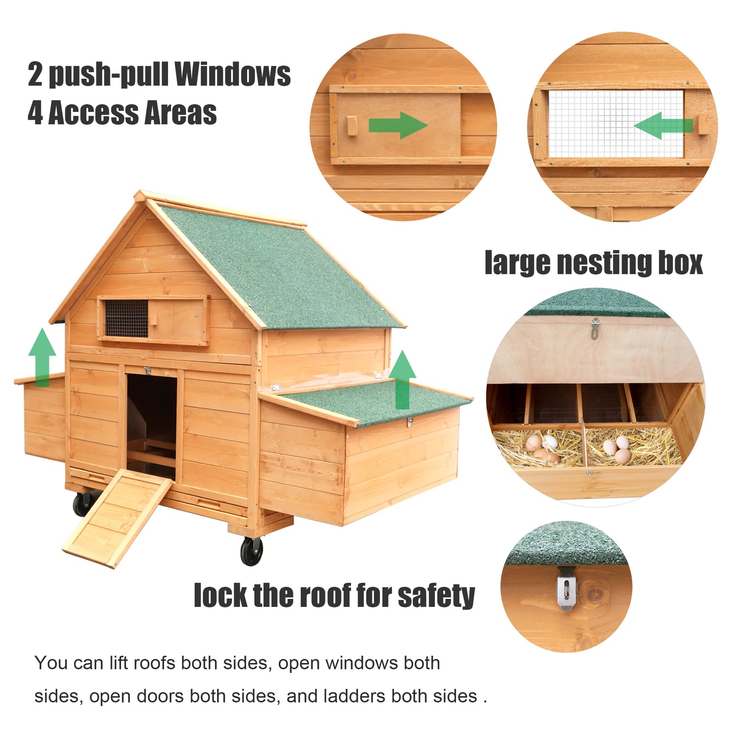 Mobile Wooden Chicken Coop On Wheels