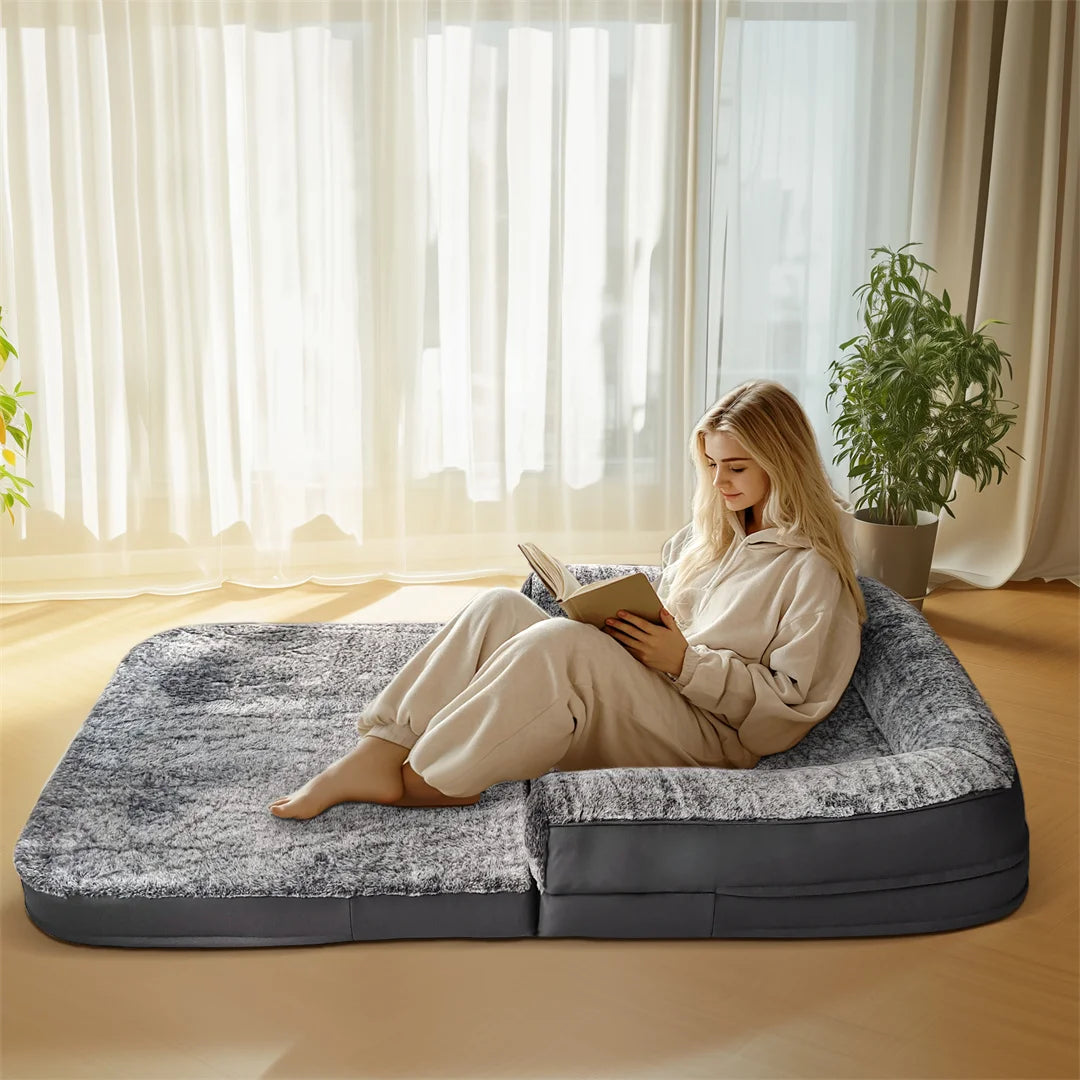 Bingopaw Orthopedic Dog Bed With Plush Cover And Foldable Base