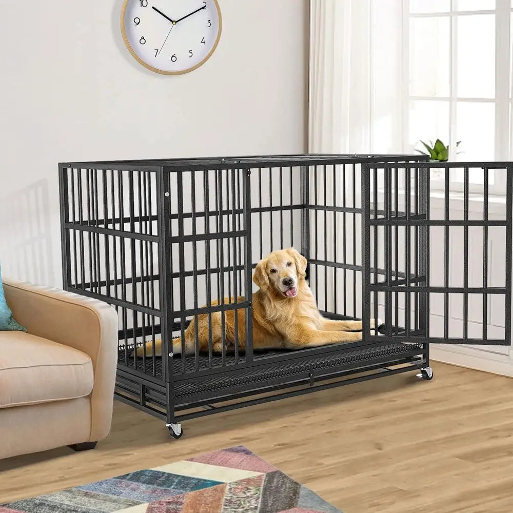 Indestructible Escape-Proof Heavy Duty Dog Crate Cage Kennel