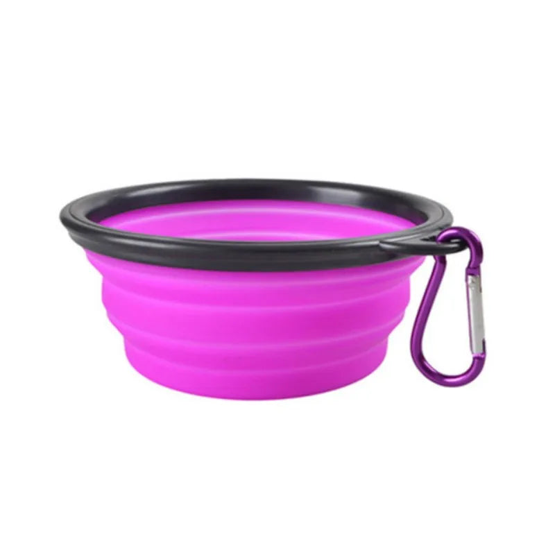 Portable Collapsible Pet Food Bowl TPR Silicone Travel For Dogs Cats
