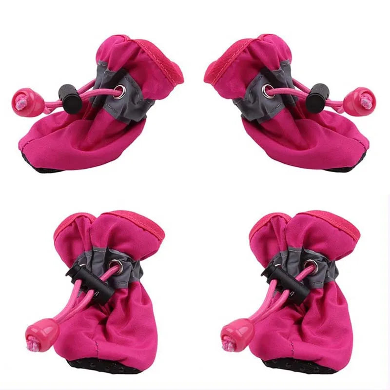 Dog Boots Waterproof Nonslip Reflective Strips for Small Medium Dogs