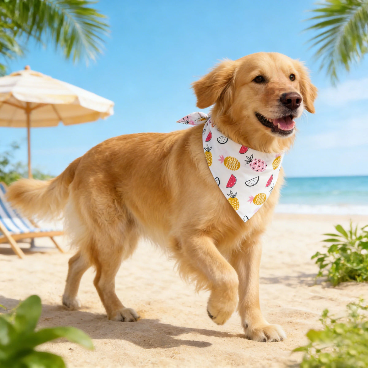 Soft Washable Floral Dog Bandana Scarf for Everyday Pet Wear