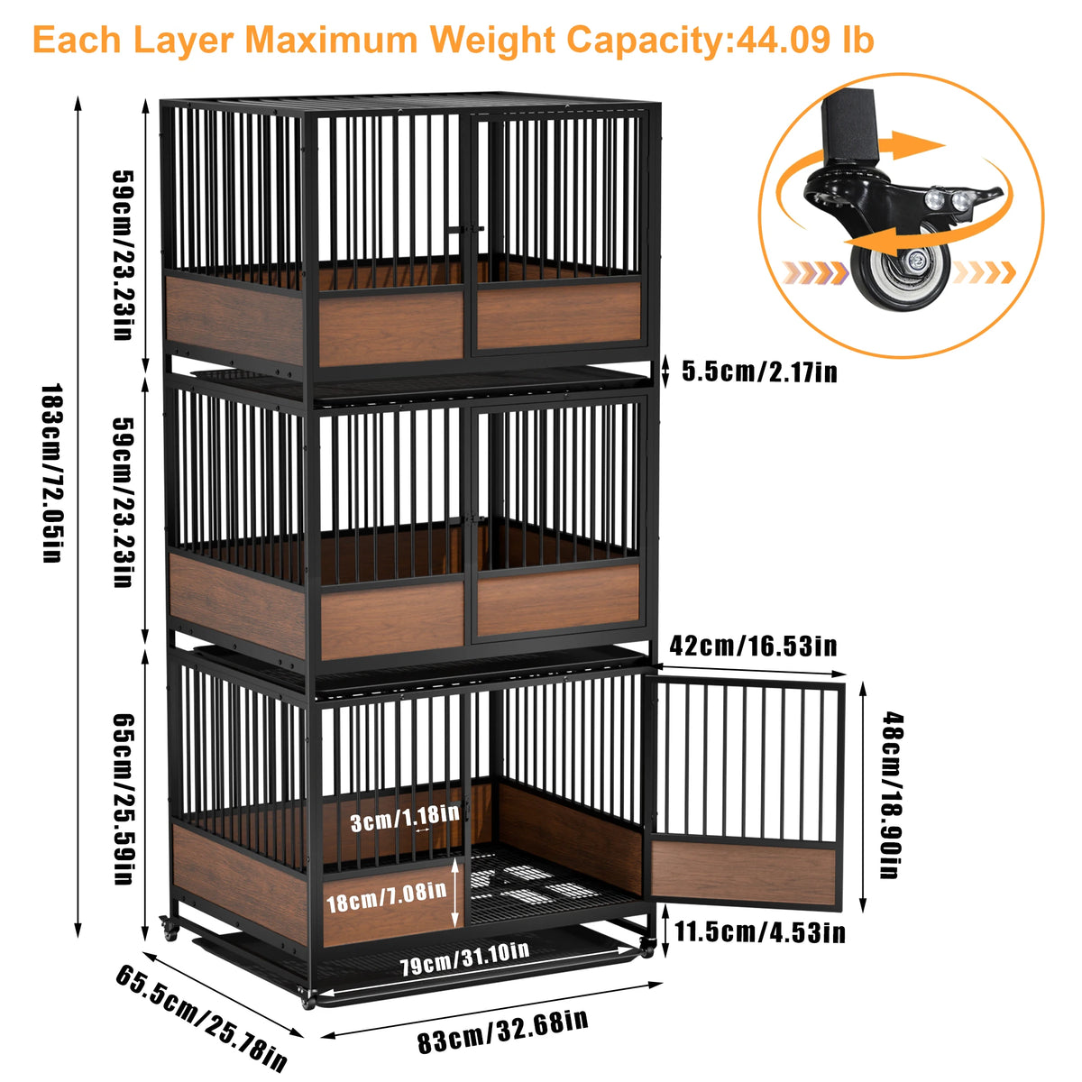 Heavy Duty Metal Cat Cage Playpen for Cats and Dogs