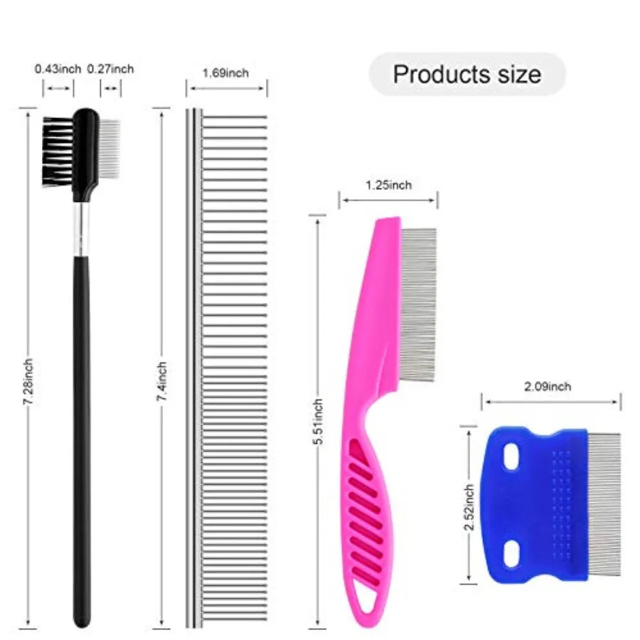 Small Dogs Grooming Comb Kit 2 In 1 TearStain Remover