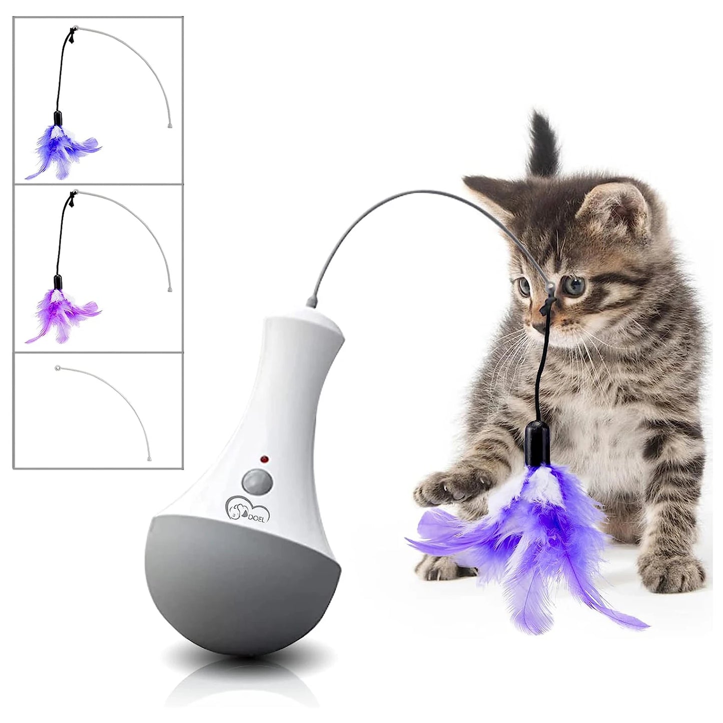 Cat Feather Teaser Interactive Toy For Indoor Play