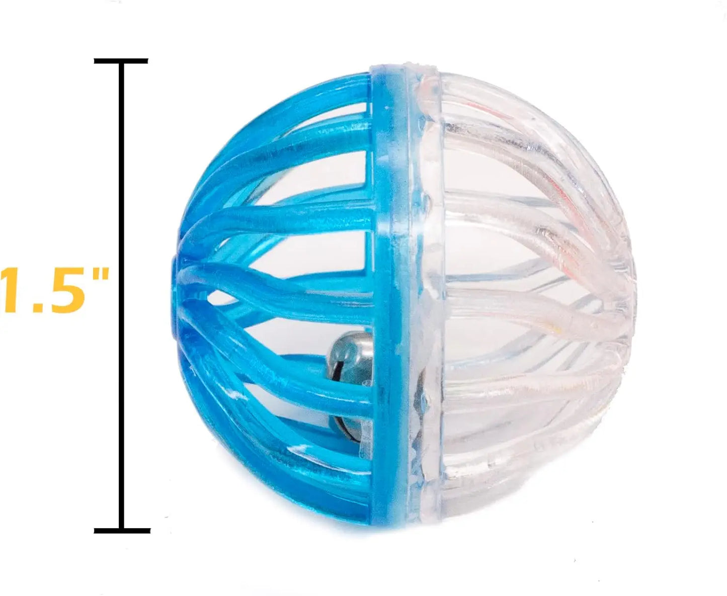 Plastic Ball Cat Toys With Bell Lattice Kitten Toy Set