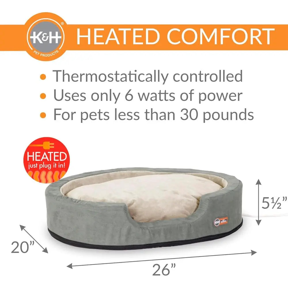 Heated Dog Bed Indoor Calming Cuddler With Removable Cover