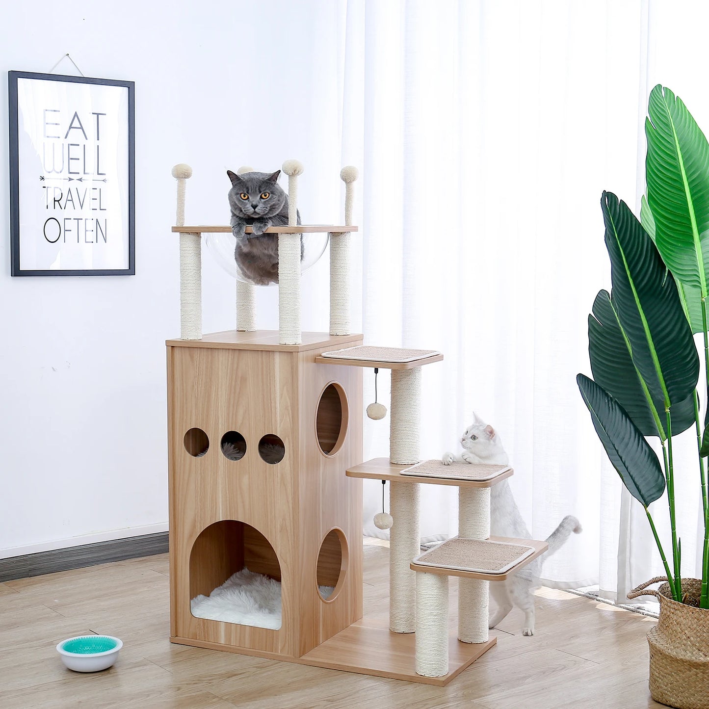 PAWZ Ro Multi Level Cat Tree With Scratching Posts Tower