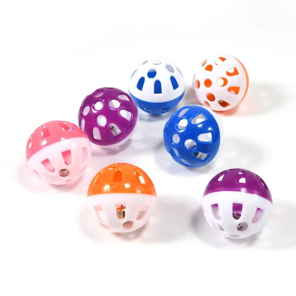 Colorful Hollow Rolling Bell Ball Bird Toy For Parrots