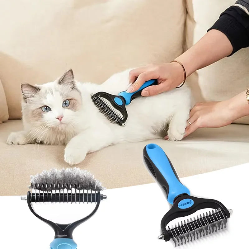 Double Sided Pet Grooming Comb For Dog Cat Hair Removal