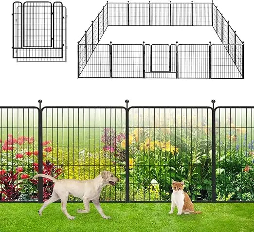 Rustproof Metal Garden Fence With Gate For Yard