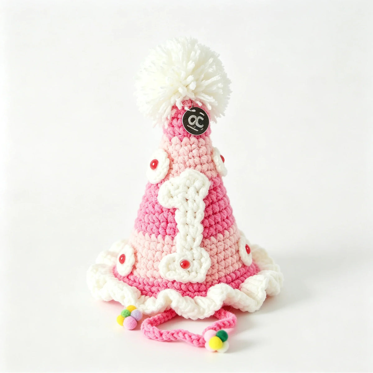 Handmade Crochet Pet Birthday Hat For Cats And Dogs