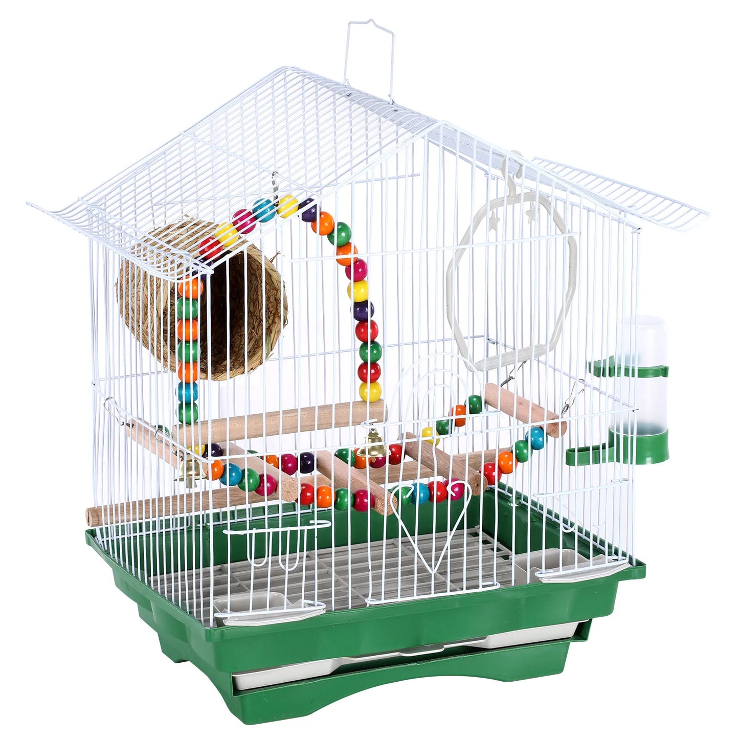 Small Bird Travel Cage With Perch For Parakeet Parrotlet