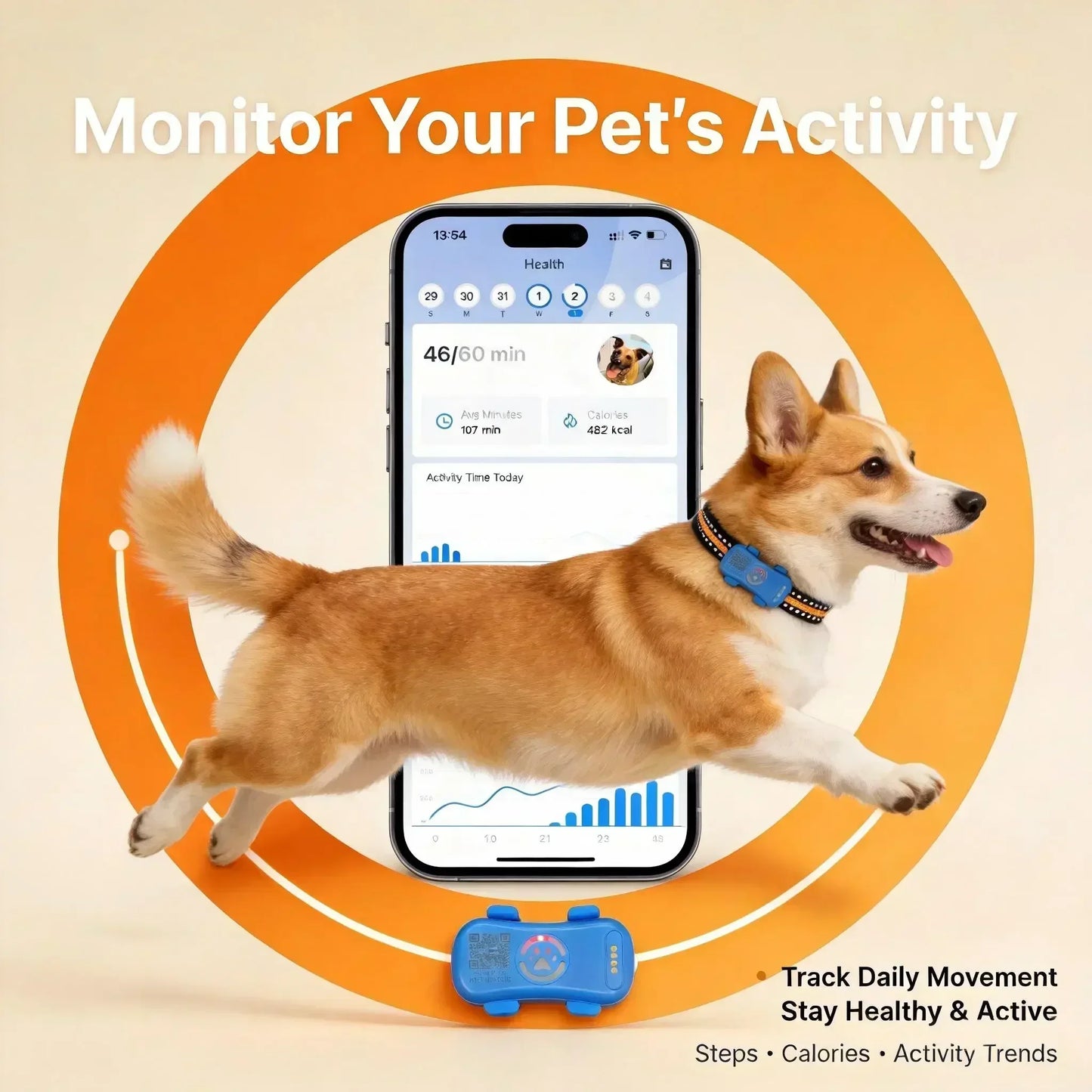WANWAYTECH GPS Pet Tracker 4G Real Time Tracking For Dogs And Cats