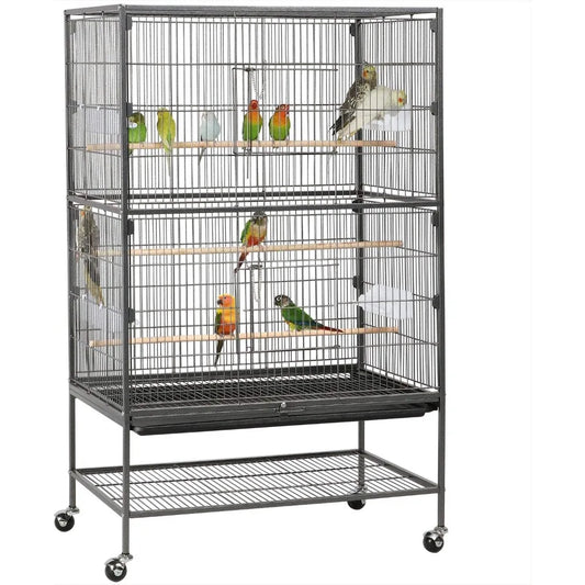 Wrought Steel Bird Cage for Parrots and Cockatiels