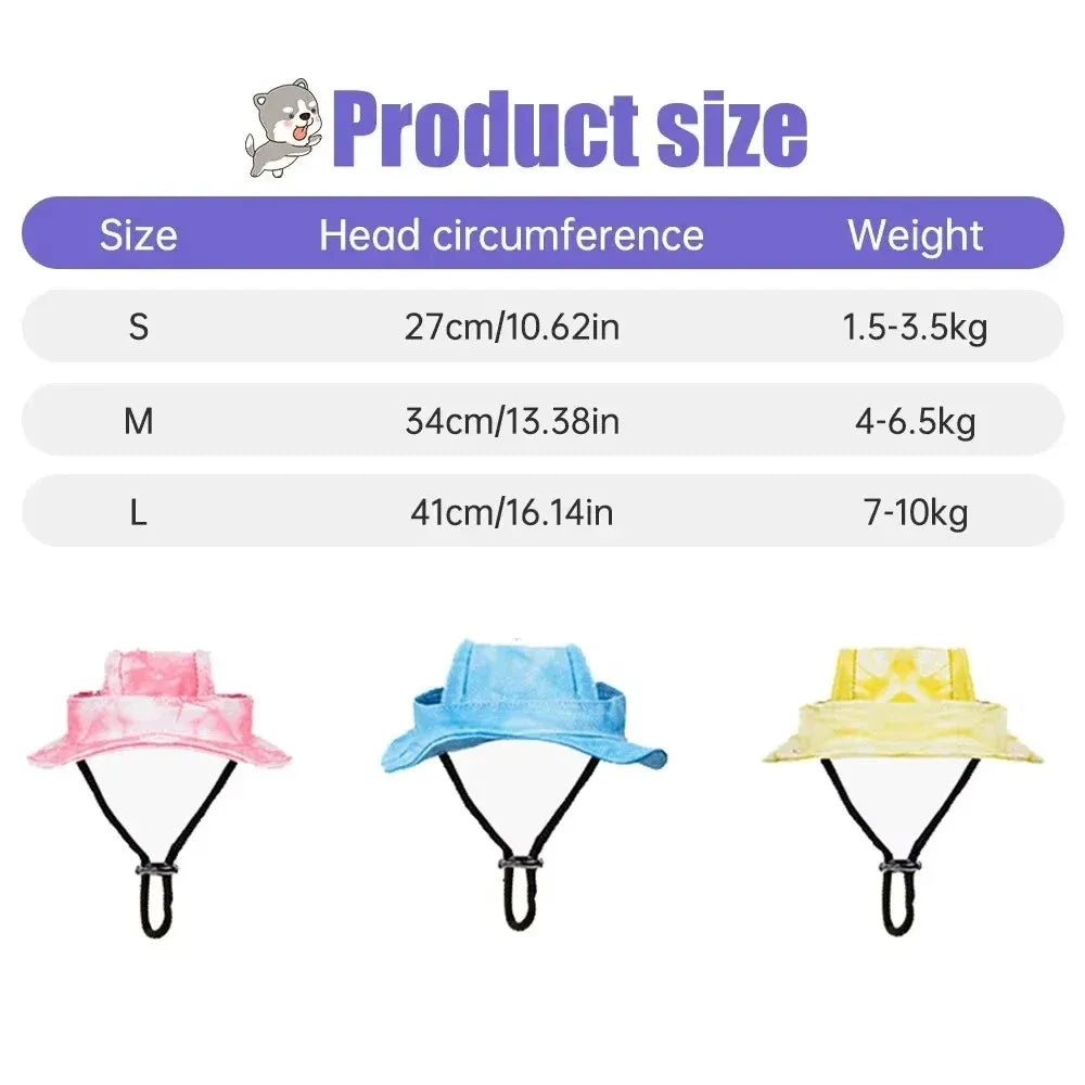 Adjustable Dog And Cat Baseball Sun Hat With Ear Holes