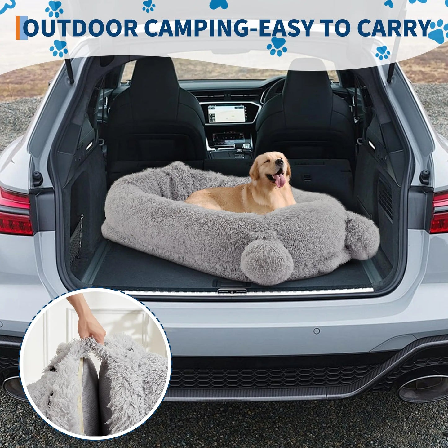 HiMISSCN Dog Bed For Adults With Removable Washable Cover Blanket