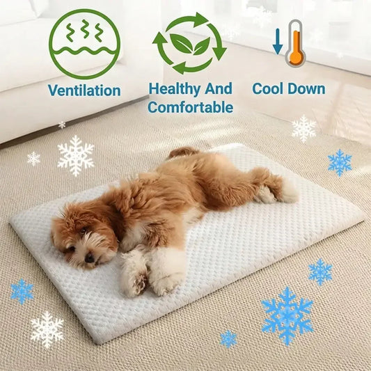 1pc Cooling Cat Bed With Thick Padding Breathable Comfort.