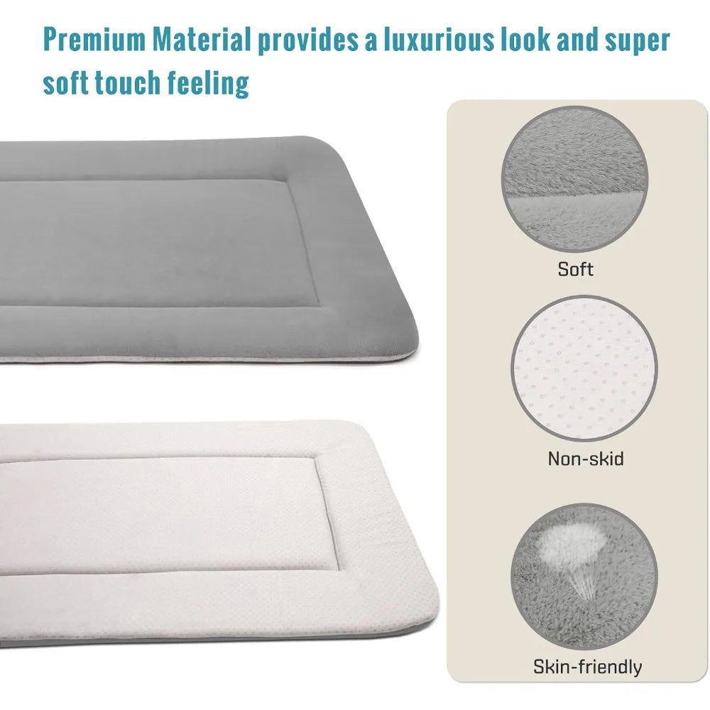 DAFIFY Machine Washable Pet Bed Crate Pad With Non Slip