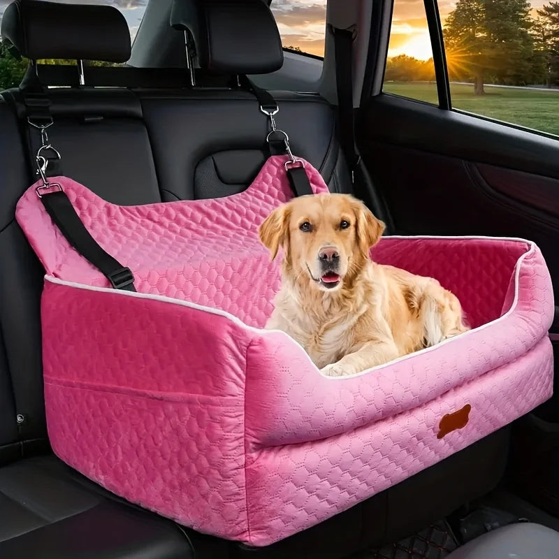 Memory Foam Dog Car Seat Booster Cushion With Thick Washable Padding