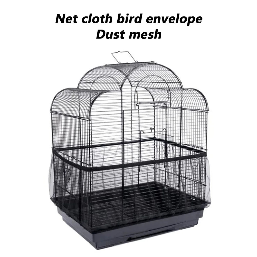 Nylon Mesh Bird Cage Cover for Parrots Easy Cleaning