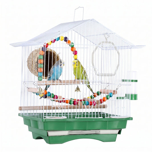 Metal Bird Travel Cage With Perch And Removable Cleaning Tray