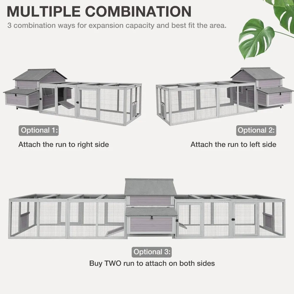 RBX Large Expandable Chicken Coop Outdoor With Two Nesting Boxes