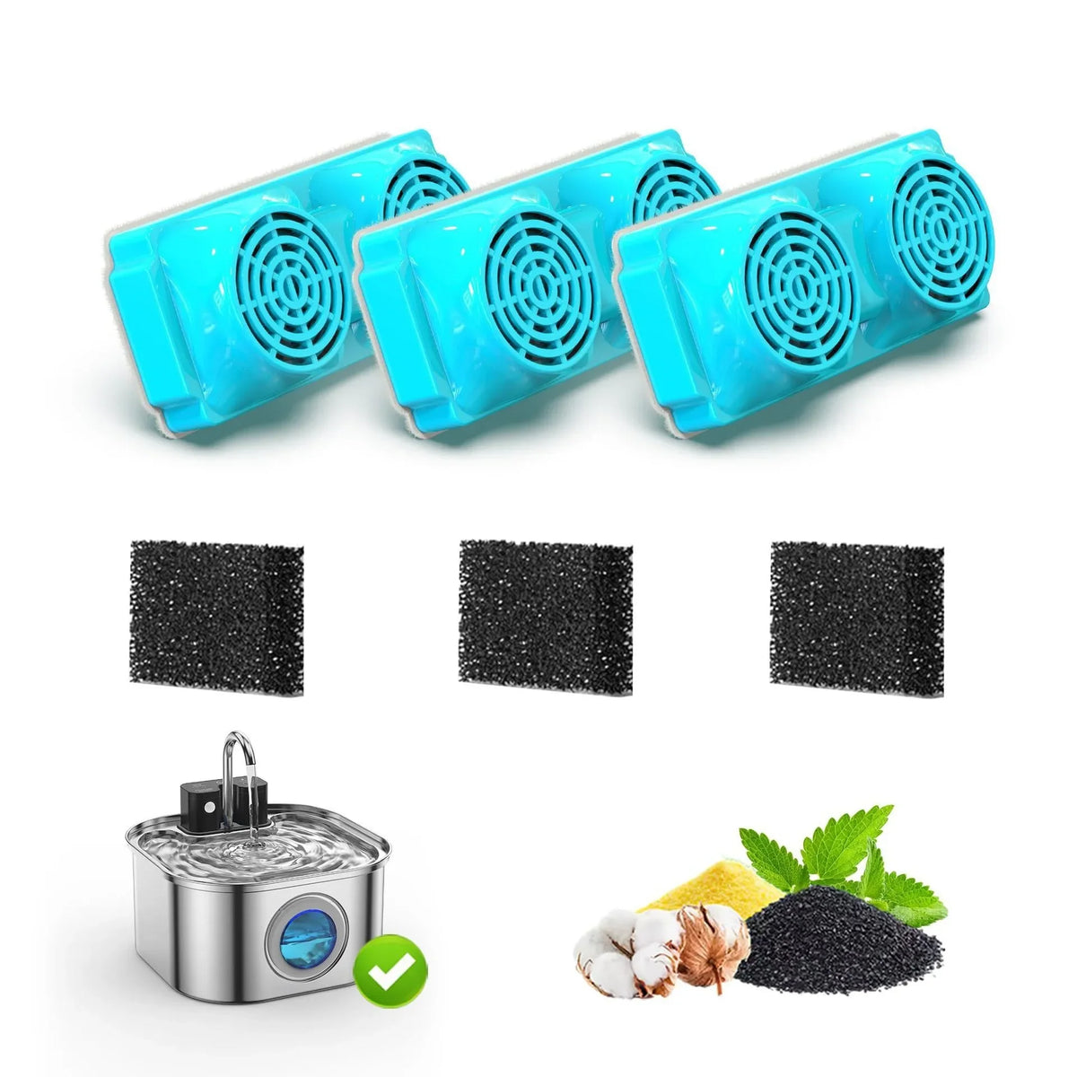 Replacement Cat Water Fountain Filters for Pet Drinkers