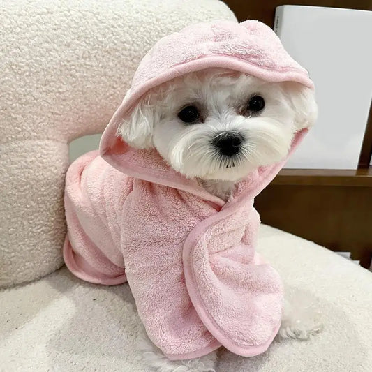 Pet Towels Bathrobes With Cap Super Absorbent for Dogs Cats