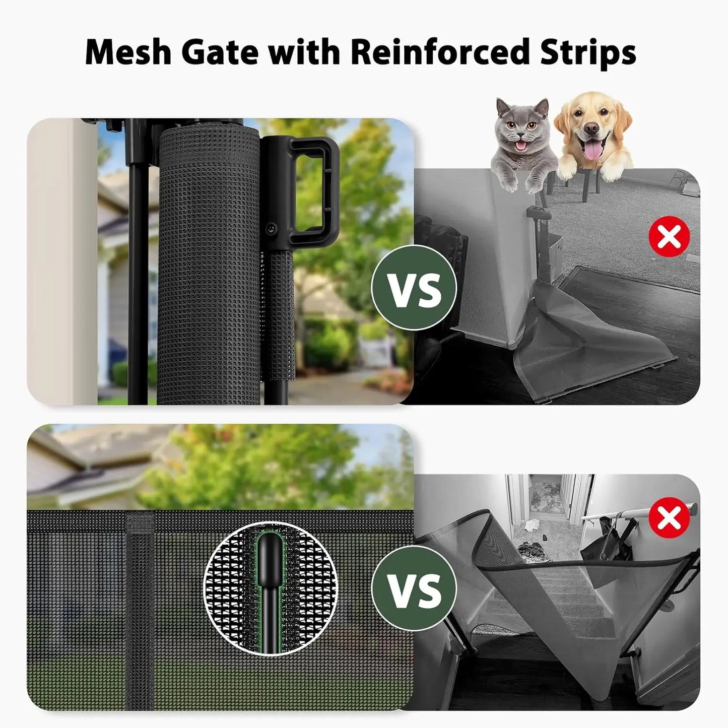 Retractable Pet Gate For Indoor Outdoor Use Versatile