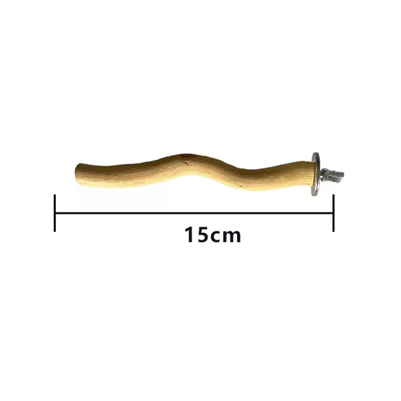 Natural Parrot Wood Fork Branch Perch Bird Cage Swing