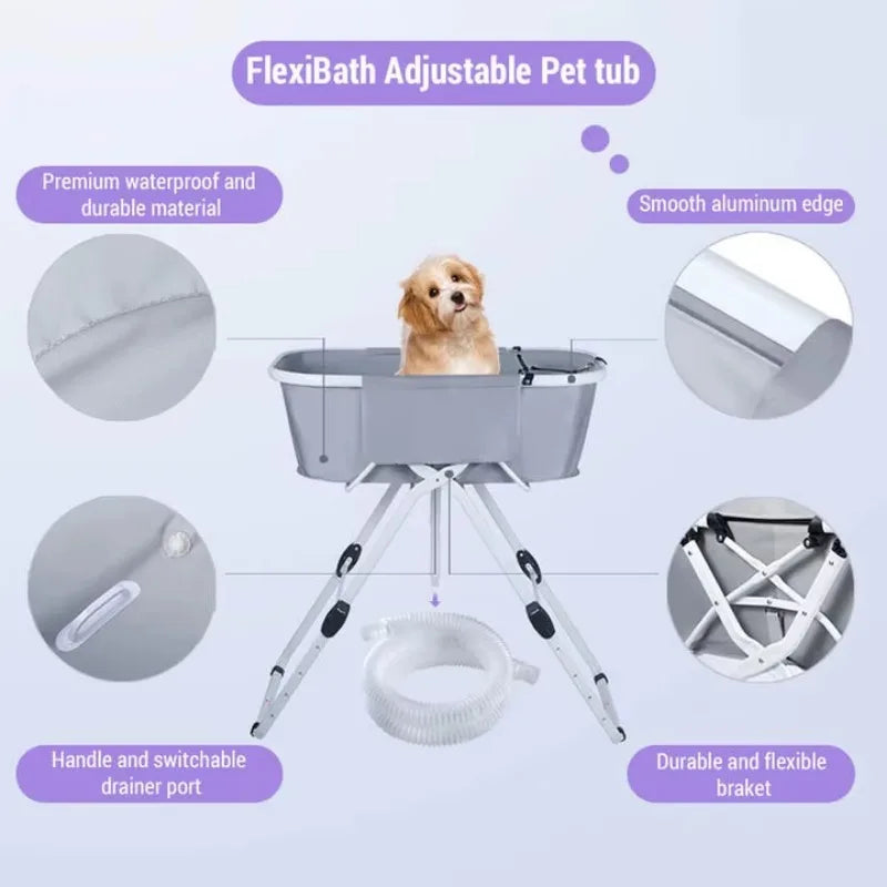 NONEDog Litter Elevated Foldable Dog Bath Tubs For Grooming