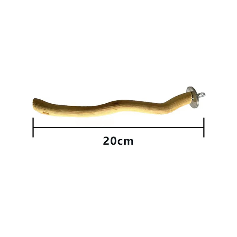 Natural Parrot Wood Fork Branch Perch Bird Cage Swing