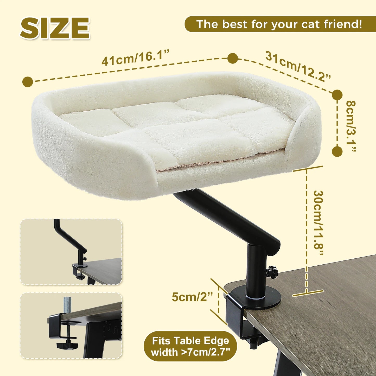PAWZ Road Cat Desk Bed 360 Rotatable Comfort Hammock