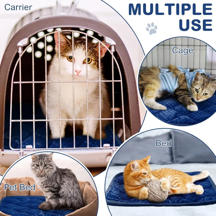 Self-Warming Cat Mat With Body Heat Activation For Indoor Outdoor