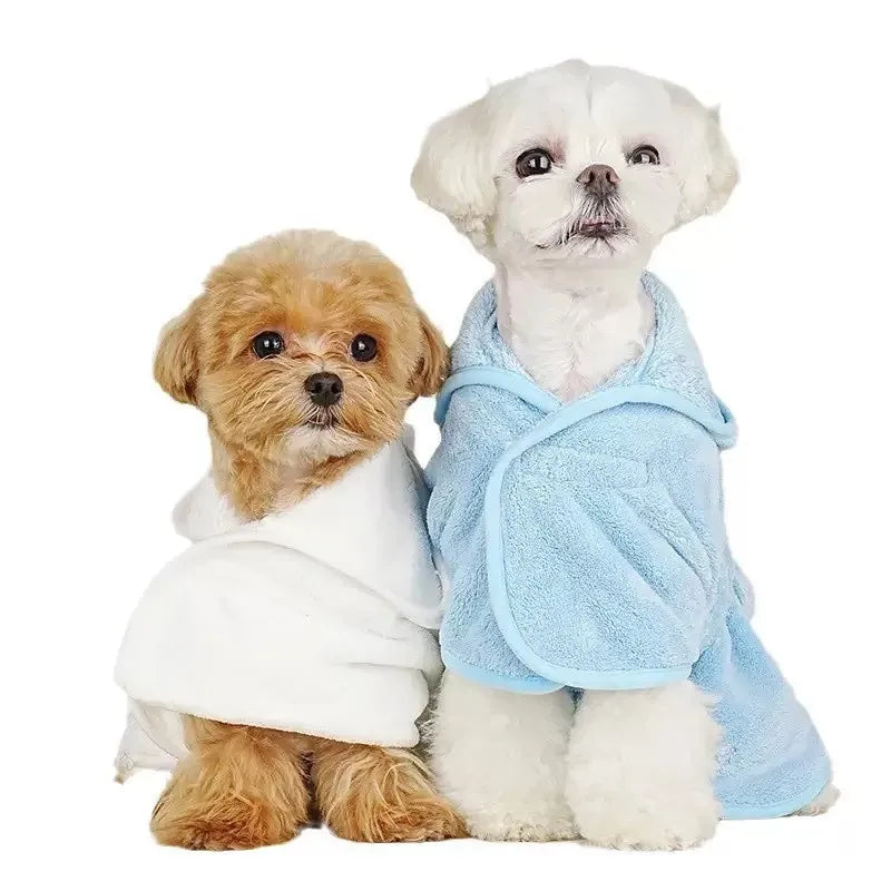 Pet Towels Bathrobes With Cap Super Absorbent for Dogs Cats