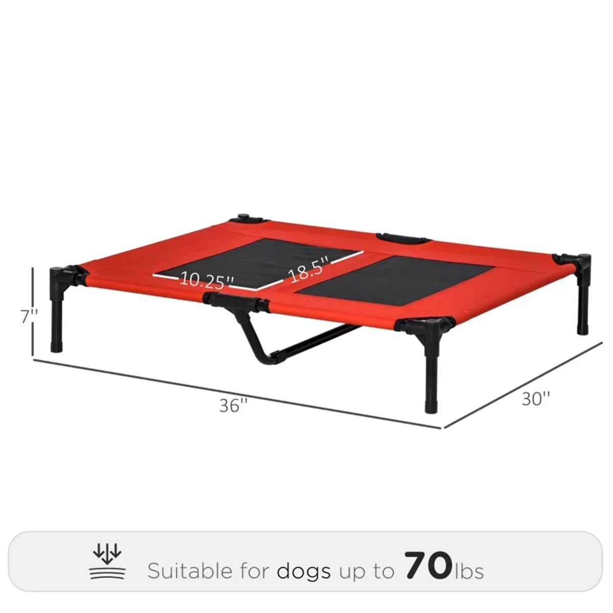Moisture Proof Dog Bed With Breathable Mesh Fabric And Durable Steel Frame