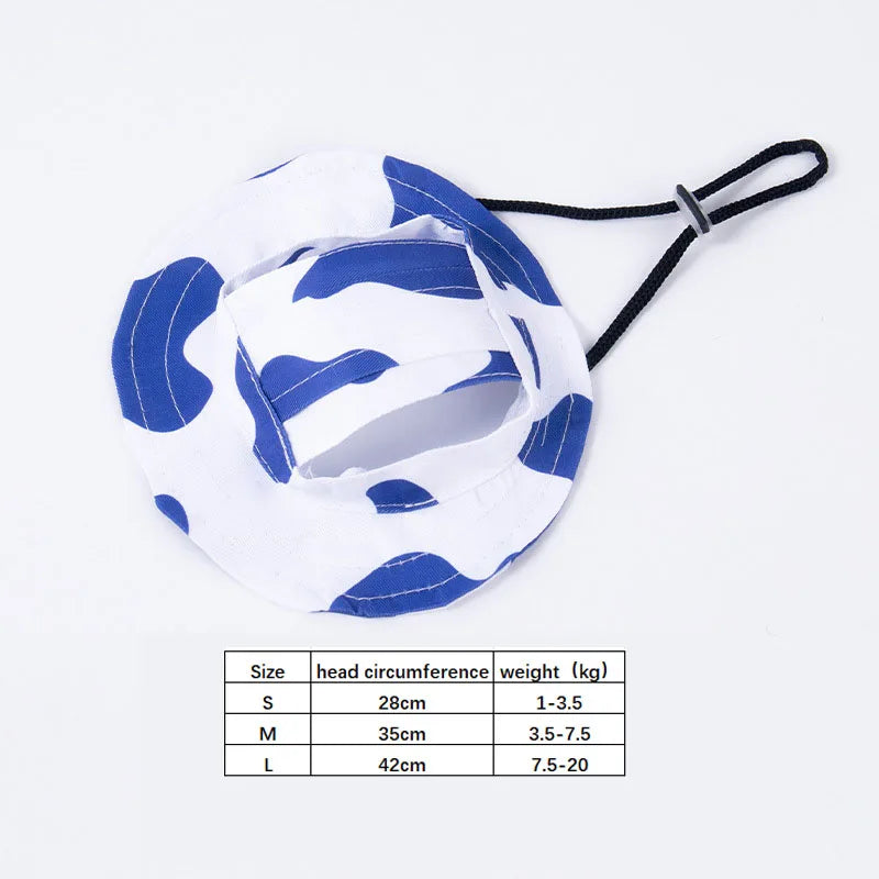 Adjustable Dog And Cat Baseball Sun Hat With Ear Holes