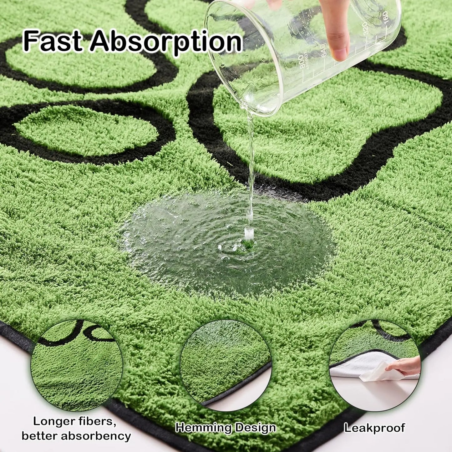 Reusable Dog Pee Pads 2 Pack Super Absorbent Leakproof Mats