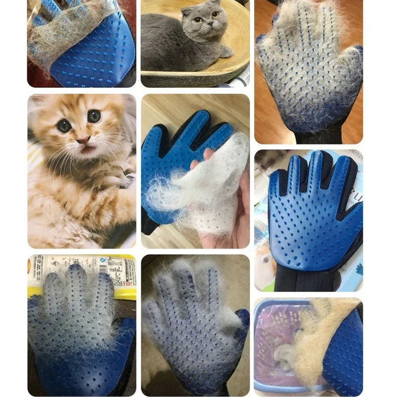 Pet Hair Remover Gloves For Cats And Dogs Deshedding Massage