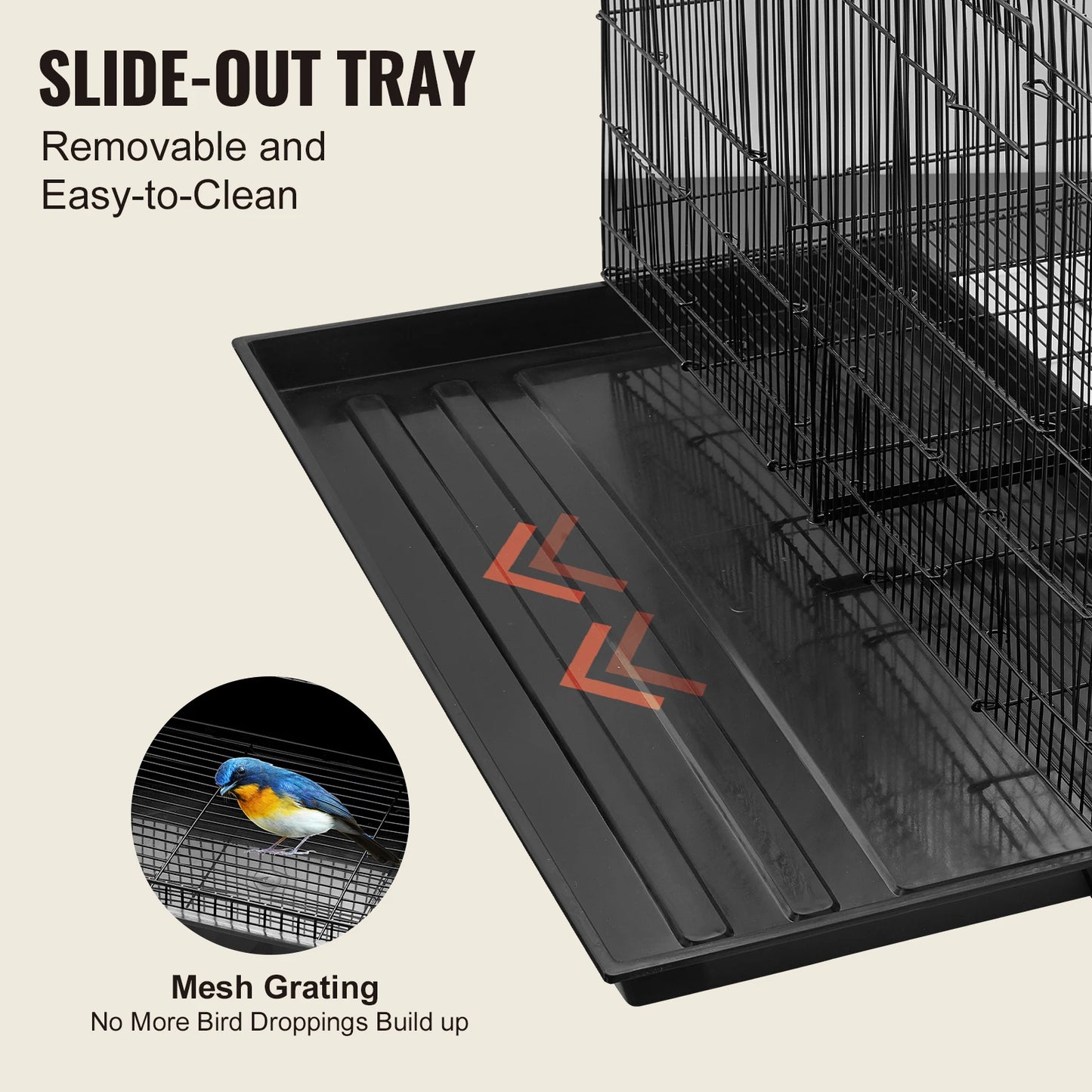SucceBuy Flight Bird Cage With Divider For Small Birds