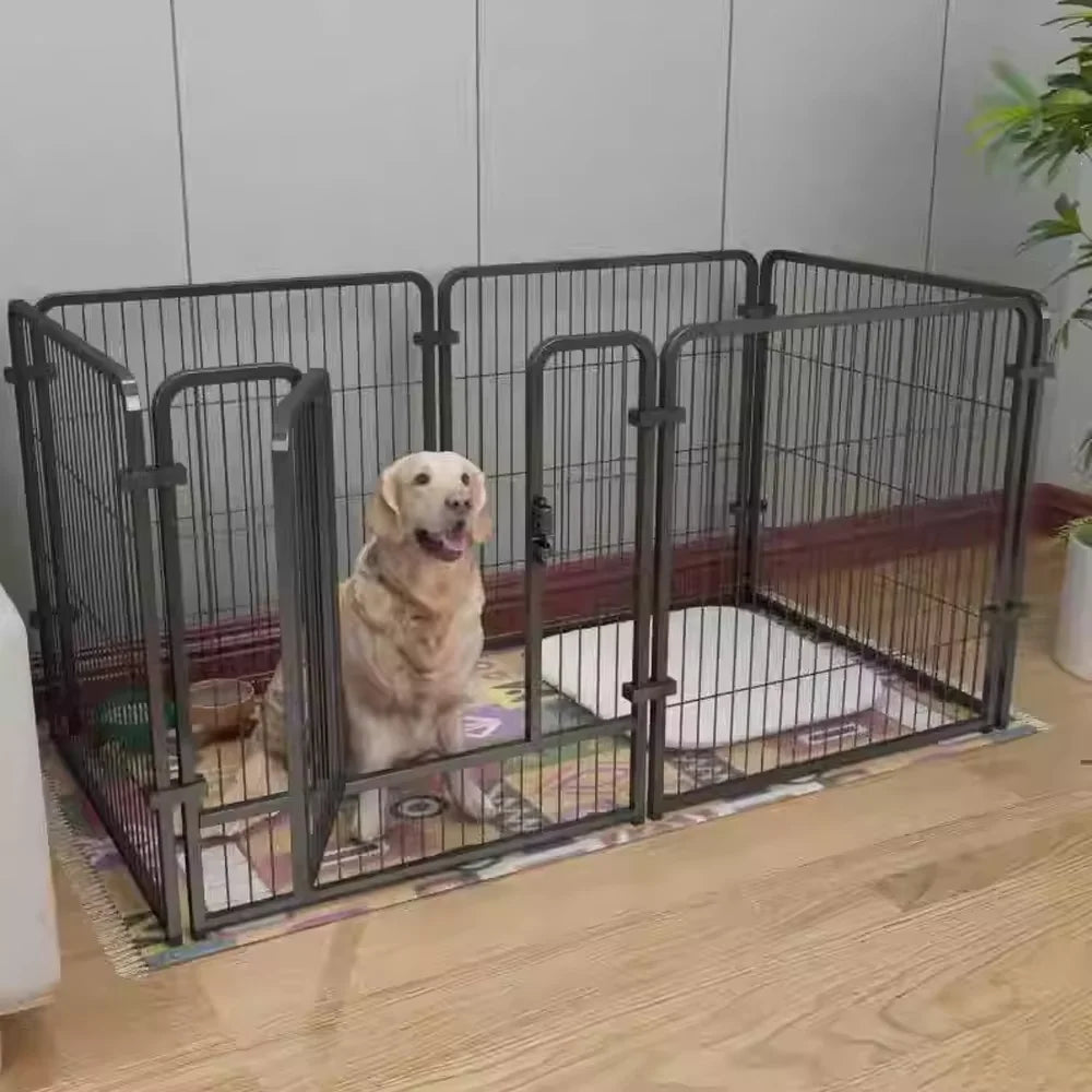 Foldable Stainless Steel Dog Fence Playpen For Pets