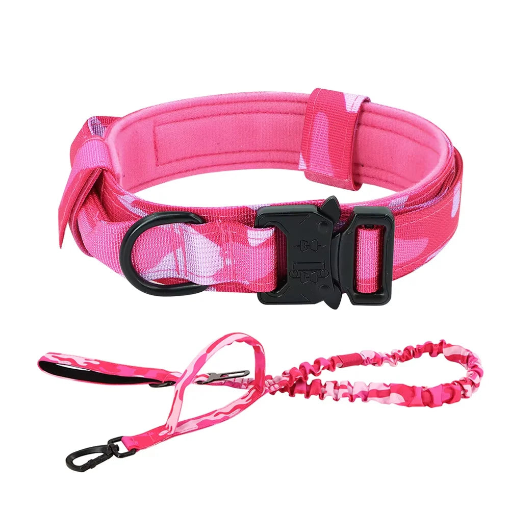 Adjustable Dog Training Collar And Leash Set With Control Handle