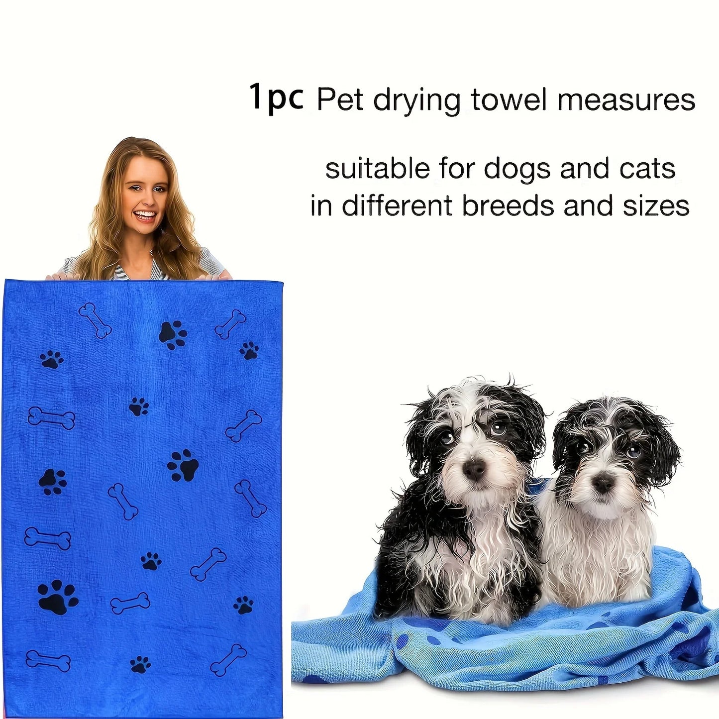 Microfiber Dog Towel Quick Drying Absorbent Bath Cloth