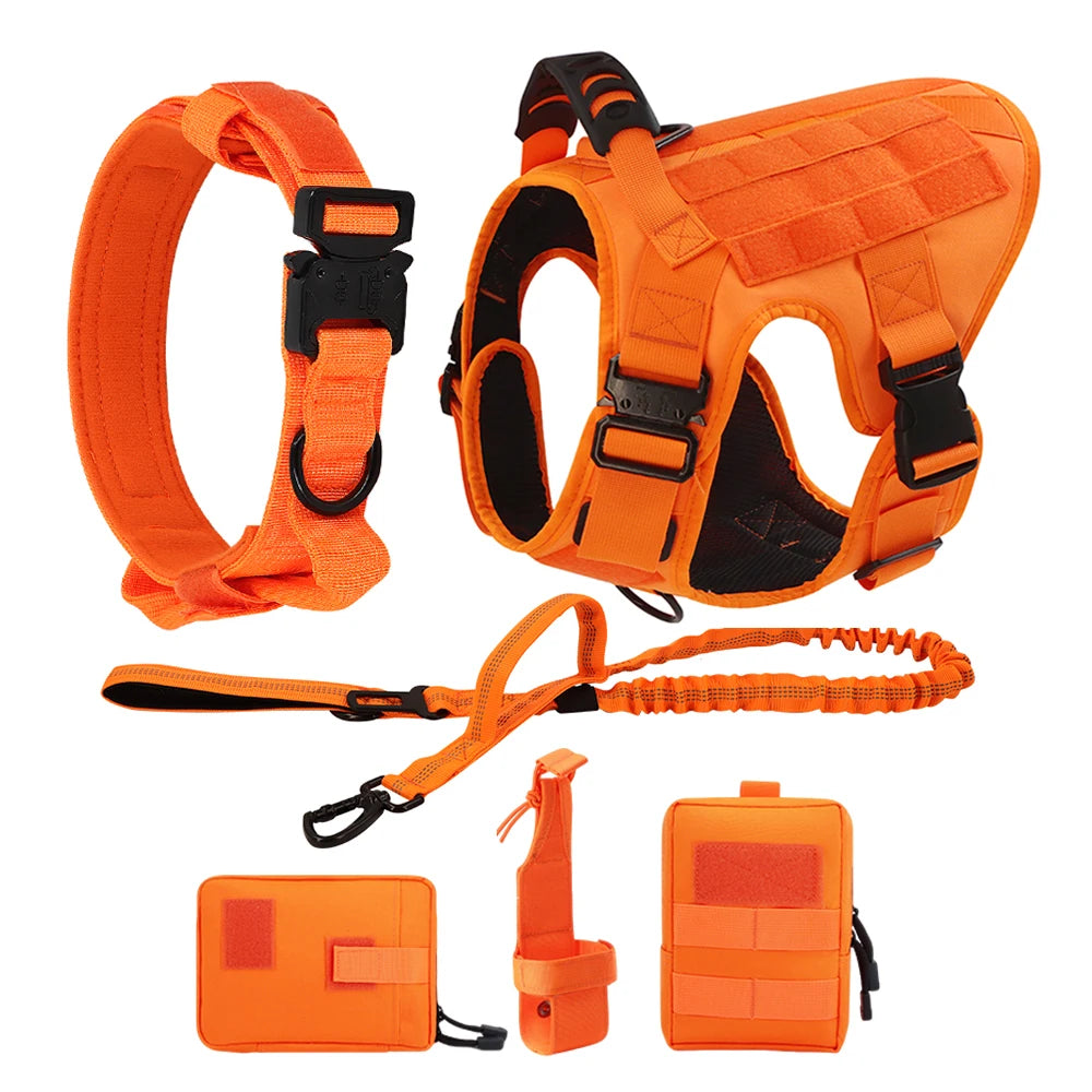 Camouflage Tactical Dog Harness With Quick Release Buckle Adjustable