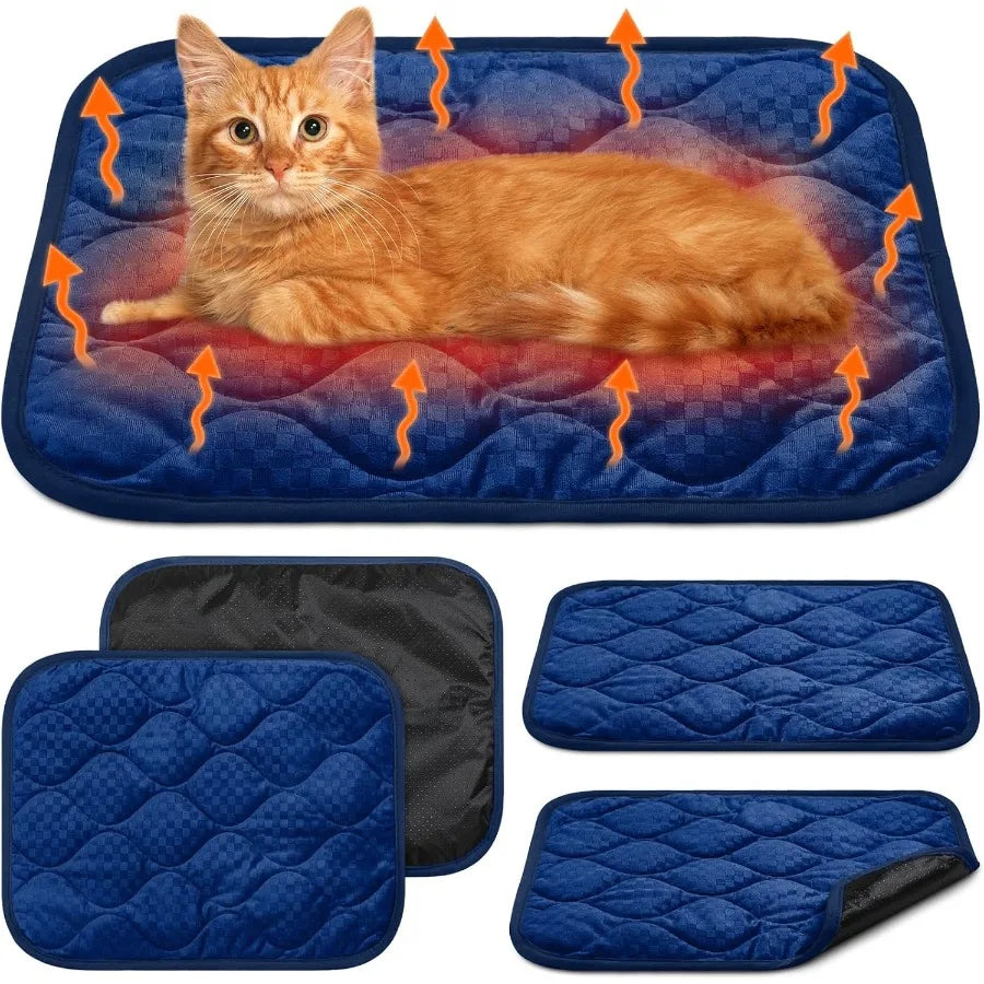 Self-Warming Cat Mat With Body Heat Activation For Indoor Outdoor