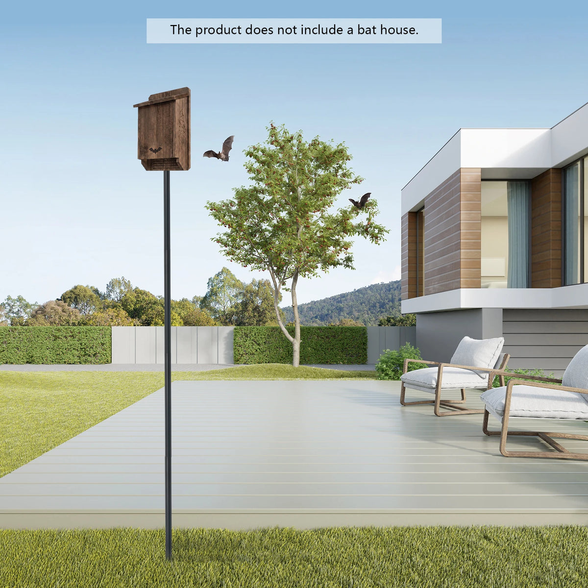 Galvanized Steel Bird House Mounting Pole with Ground Socket