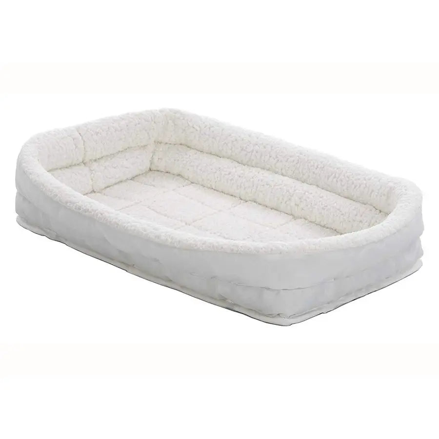 XMSJ QuietTime Double Bolster Pet Bed for Dogs Machine Washable
