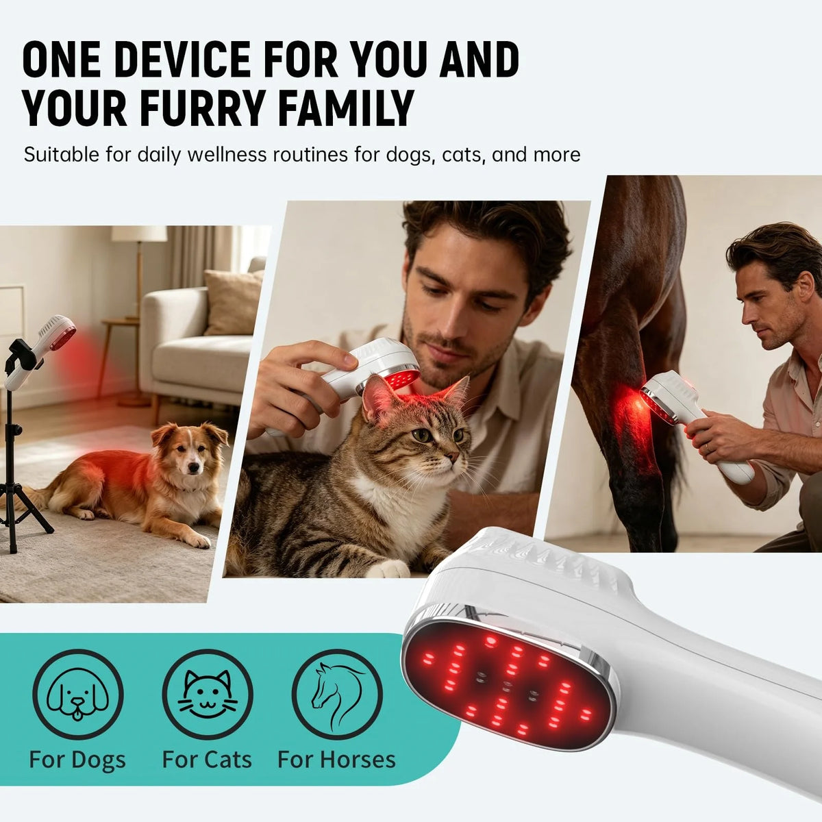 Pet Red Light Therapy Device With 808nm Laser For Comfort